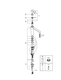 Смеситель для кухни GROHE Eurostyle Cosmopolitan, хром (31124002)