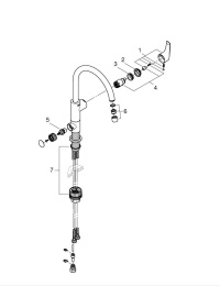 Смеситель для кухонной мойки GROHE Blue Pure Eurosmart, с функцией фильтрации, без фильтра в комплекте, хром (31722000)