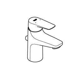 Смеситель для раковины GROHE BauFlow с донным клапаном, S-Size, хром (23751000)