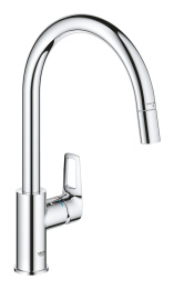 Смеситель для кухни GROHE BauLoop с вытяжным изливом, хром (30543000)