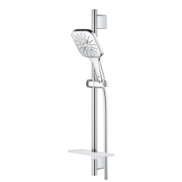 Душевой гарнитур GROHE Rainshower SmartActive 130 Cube, 3 вида струй, хром (26585000)