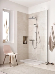 Душевая система GROHE Vitalio Start System 250 Cube Flex с переключателем потоков, хром (26698000)
