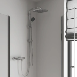 Душевая система GROHE Vitalio Start System 250 Cube Flex с переключателем потоков, хром (26698000)