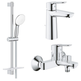 Готовый комплект для ванной комнаты GROHE BauEdge, хром (NB0085)
