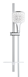 Душевой гарнитур GROHE Rainshower SmartActive 130 Cube, 3 вида струй, белая луна (26584LS0)