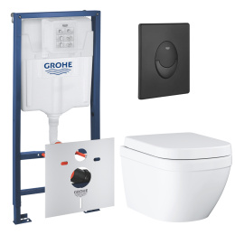 Комплект инсталляции GROHE Rapid SL 1000044 с унитазом GROHE Euro Ceramic и сиденьем с микролифтом (NW0690)