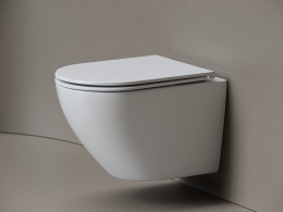 Подвесной унитаз Ceramicanova Вихрь безободковый, смыв Торнадо, белый (CN11007T)