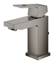 Смеситель для раковины GROHE Eurocube с донным клапаном, темный графит матовый (23127AL0)