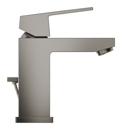 Смеситель для раковины GROHE Eurocube с донным клапаном, темный графит матовый (23127AL0)