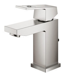 Смеситель для раковины GROHE Eurocube с донным клапаном, суперсталь (23127DC0)