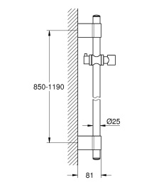 Душевая штанга GROHE Rainshower 1150 мм, хром (27136001)
