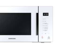Микроволновая печь Samsung MG23T5018AW/BW Bespoke с грилем и стеклянной панелью, 23 л, белый