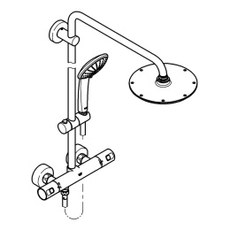 Душевая система GROHE Vitalio Joy System 210 с термостатом для душа, хром (27965000)