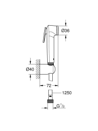 Комплект GROHE BauLoop с монтажной частью и гигиеническим душем Tempesta-F Trigger Spray 30, хром (NH0010)