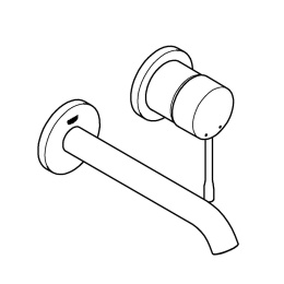 Внешняя часть смесителя для раковины GROHE Essence на 2 отверстия, M-Size, хром (19408001)