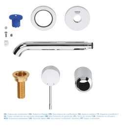 Внешняя часть смесителя для раковины GROHE Essence на 2 отверстия, M-Size, хром (19408001)