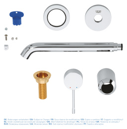 Внешняя часть смесителя для раковины GROHE Essence на 2 отверстия, L-Size, хром (19967001)