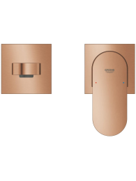 Внешняя часть смесителя для раковины GROHE Plus на 2 отверстия, M-Size, теплый закат матовый (29303DL4)