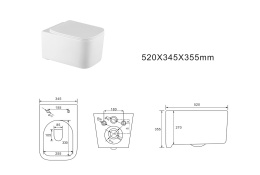 Комплект инсталляции GROHE Rapid SL 38775001 с унитазом Aquatek КВАДРО AQ1515T-00 и сиденьем с микролифтом (NW0341)