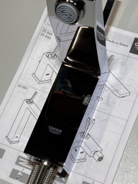 Смеситель для раковины GROHE Eurocube Joy с донным клапаном, M-size, хром (23657000/A), уцененный товар