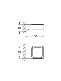 Держатель GROHE Selection Cube, матовый черный (408652430)