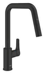 Смеситель для кухни GROHE Eurosmart выдвижной, матовый чёрный (306192430)