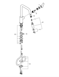 Смеситель для кухни GROHE Eurosmart выдвижной, матовый чёрный (306192430)
