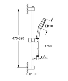 Готовый комплект для ванной комнаты GROHE Cubeo, хром (129361)