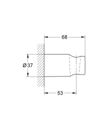 Держатель настенный для ручного душа GROHE Vitalio Comfort 100 New без регулировки, блистерная упаковка (26102000)