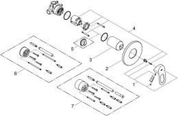 Набор для гигиенического душа скрытого монтажа GROHE BauLoop, хром (NH0005)