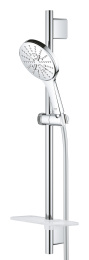 Душевой гарнитур GROHE RainShower SmartActive 130 с мыльницей, 3 режима струи, душевая штанга 600 мм, 12 л/мин, хром (26546000)