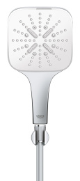 Душевой набор GROHE Rainshower SmartActive 130 Cube, 3 режима, 1500 мм, 9,5 л/мин, белая луна (26589LS0)