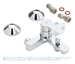 Смеситель для ванны GROHE BauEdge, хром (23605000)