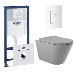 Комплект инсталляции GROHE Rapid SL 38772SH0 с унитазом Aqueduto CONE CONT2130 и сиденьем с микролифтом (NW0551)