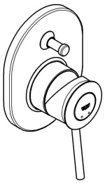 Смеситель для ванны GROHE BauClassic в комплекте с монтажной частью, хром (29047000)