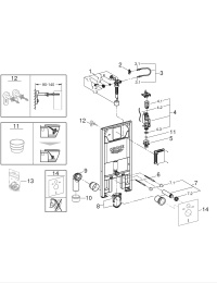 Система инсталляции для унитаза GROHE Rapid SL ширина 0,5 м (1,13 м) (39687000)