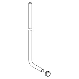 Сливная трубка для смывного устройства для унитаза GROHE, 1000x200 мм, хром (37108000)