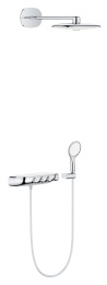 Душевая система GROHE Rainshower SmartControl 360 DUO с термостатическим смесителем, (без встраиваемой части), белая луна (26443LS0)
