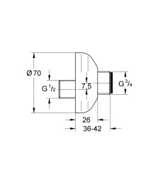 Эксцентрик s-образный GROHE (12006000)