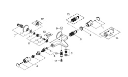 Термостат для ванны GROHE Grohtherm 800, хром (34567000/U3), уцененный товар