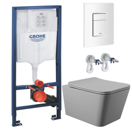 Комплект инсталляции GROHE Rapid SL 38772SH0 с унитазом Aqueduto MACIO MAC0130 и раковиной Aqueduto ESPIRAL ESP0430 (NW0484)