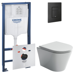 Комплект инсталляции GROHE Solido 3 в 1 с унитазом Форма CN3011 и звукоизоляционным комплектом (NW0819)