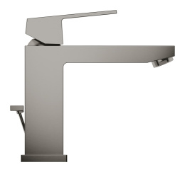 Смеситель для раковины GROHE Eurocube с донным клапаном, темный графит матовый (23445AL0)