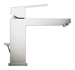 Смеситель для раковины GROHE Eurocube с донным клапаном, суперсталь (23445DC0)