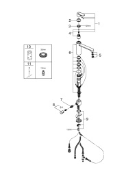 Смеситель для кухни GROHE Eurosmart Cosmopolitan с запорным вентилем, хром (30195000)