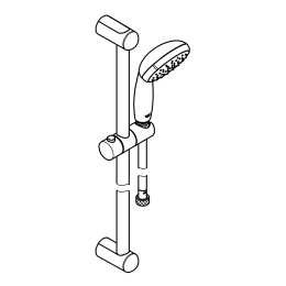 Душевой гарнитур GROHE Vitalio Go 100, хром (26196000)