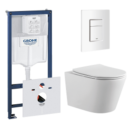 Комплект инсталляции GROHE 38772SH0 с унитазом Aquatek ВЕГА и сиденьем с микролифтом (NW0200)