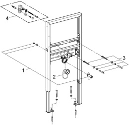 Система инсталляции для раковины GROHE Rapid SL (39052000)