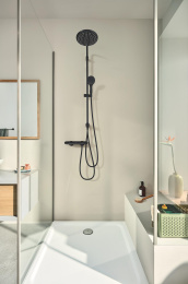 Термостат для душа GROHE Grohtherm 1000 внешнего монтажа, матовый черный (348142433)