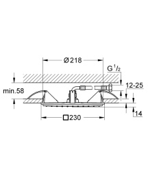 Верхний душ GROHE Rainshower Allure, 1 режим, хром (27863000)